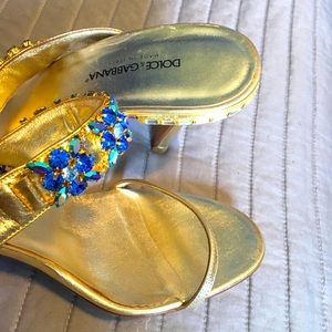 Vintage Dolce & Gabana Jeweled Sandals.